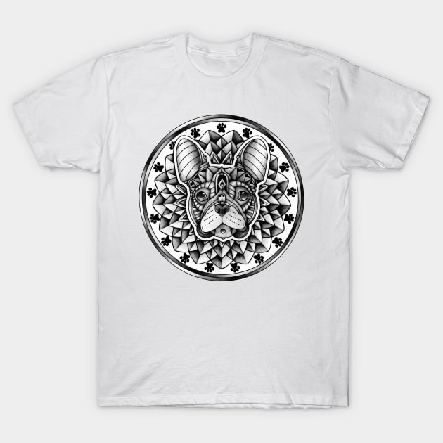 Ornate French Bulldog T-Shirt by Psydrian